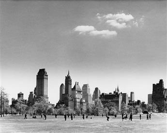 ANDREAS FEININGER (1906-1999) Fulton Fish Market and Brooklyn Bridge * Sheeps Meadow, New York.